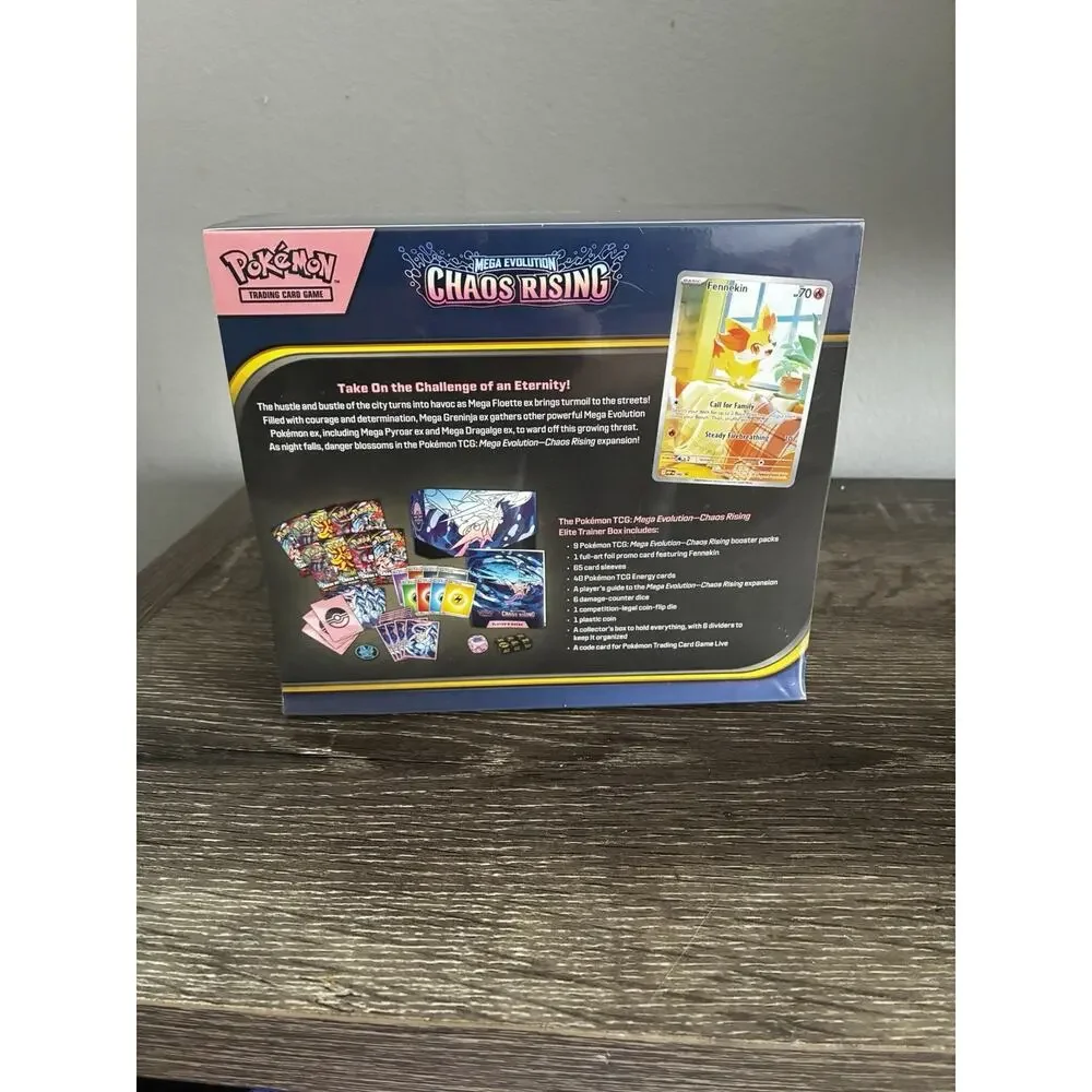 Pokemon Mega Evolution Chaos Rising Elite Trainer Box Factory Sealed